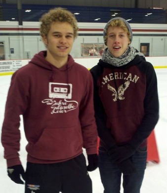 Leo and Yme enjoy ice skating at Liberty University during their time in the States.