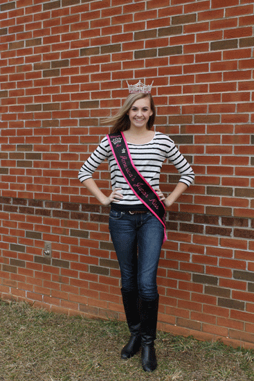Howell flaunts her most recent accomplishment, winning the Americas Junior Miss 2013-2014.