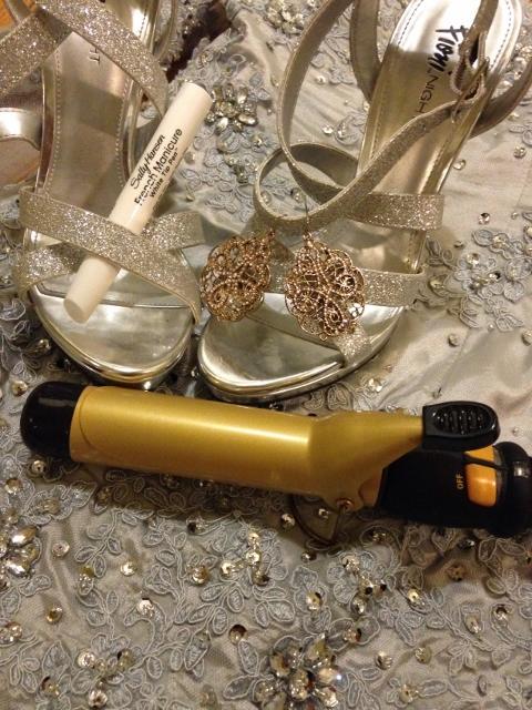 Using at home hairstyling tools and nail polish still complements any dress or jewelry choice.