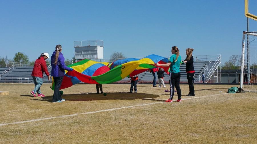 Students volunteer at Special Olympics