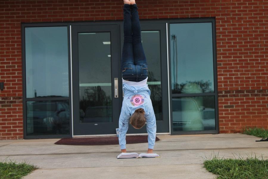 Sarah Lovern balances her love for school and gymnastics. 