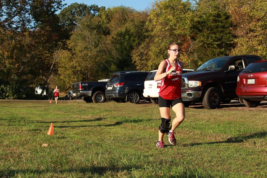 Alli Hill keeping a steady pace. 