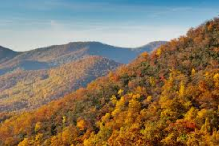 The Blueridge Parkway is 470 miles long. 