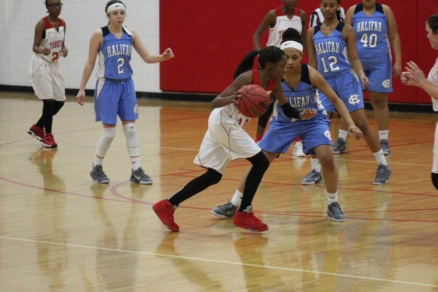 Girls basketball team exemplifying Trojan pride