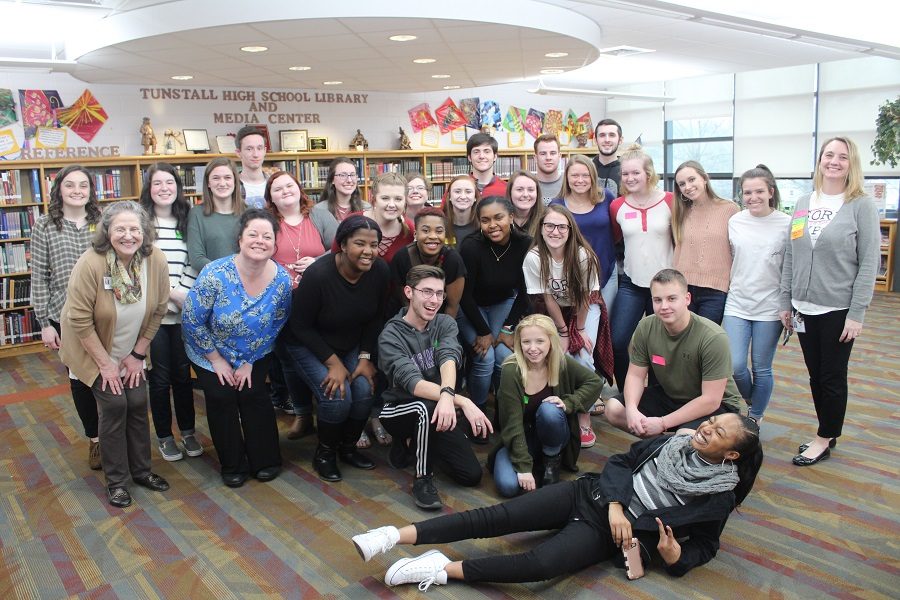 All of the students and teachers who stayed after-school for the read-in. 