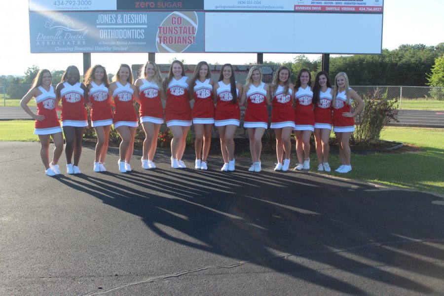 From left to right: senior Kelsey Edmunds, junior Hannah Day, junior Jalyn Knick,  senior Emily Moore,  sophomore Bryanna Powell,  senior Laura Scearce, freshman Elena Booth, junior Kensley Yeatts,  senior Allison Sparks, junior Matherly Esky, senior Skylar Hamlett, sophomore Savannah Scearce, and freshman Caitlyn Jarret 