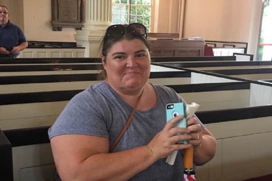 Tara Mills at a Philadelphia church.