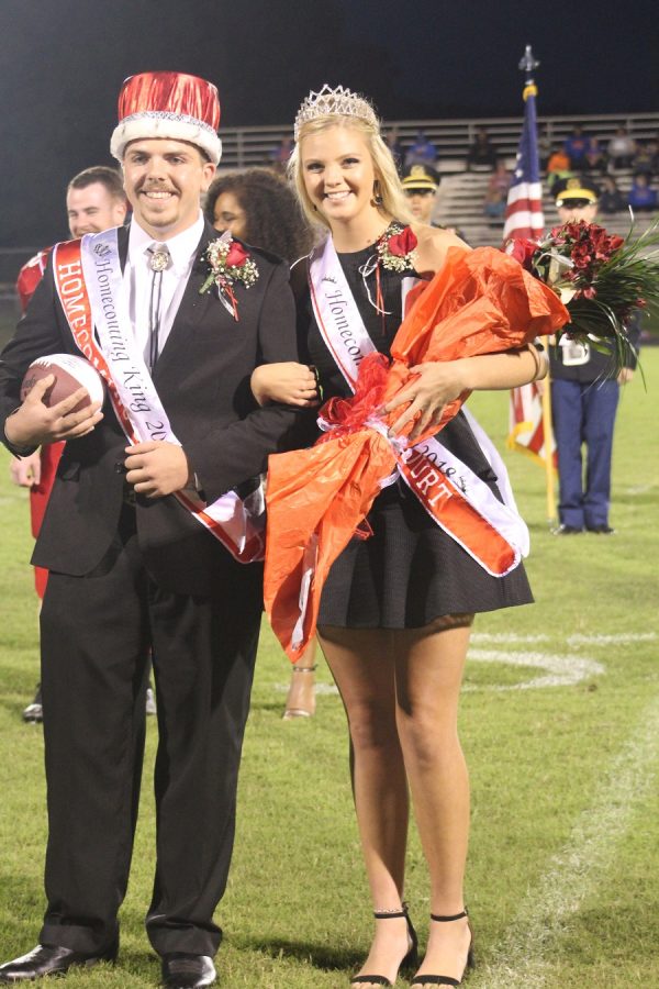 Senior homecoming king and queen Jeremy Carter and Lauren Van Allen 