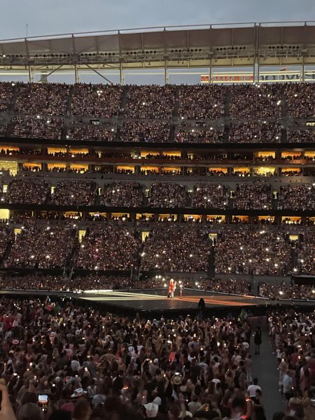 The crowd at Taylor Swifts Eras Tour. 