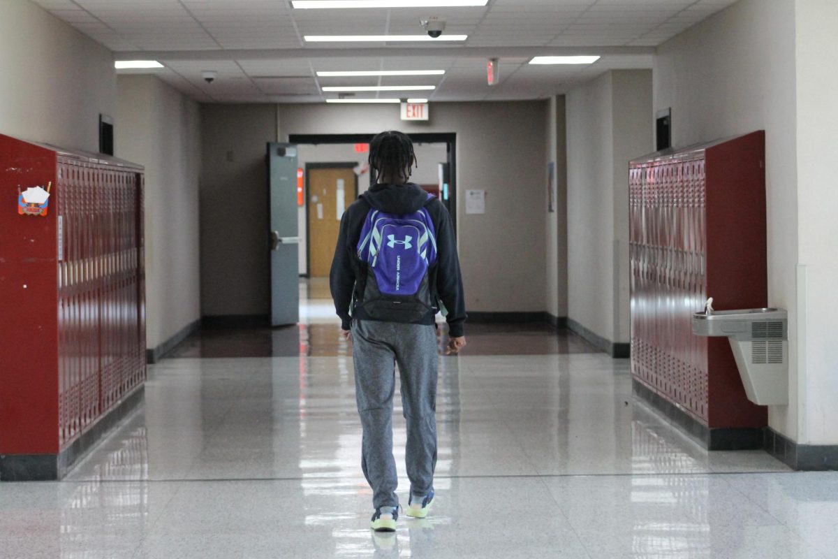 Junior Xavier Christian shows off his Under Armor Backpack.
