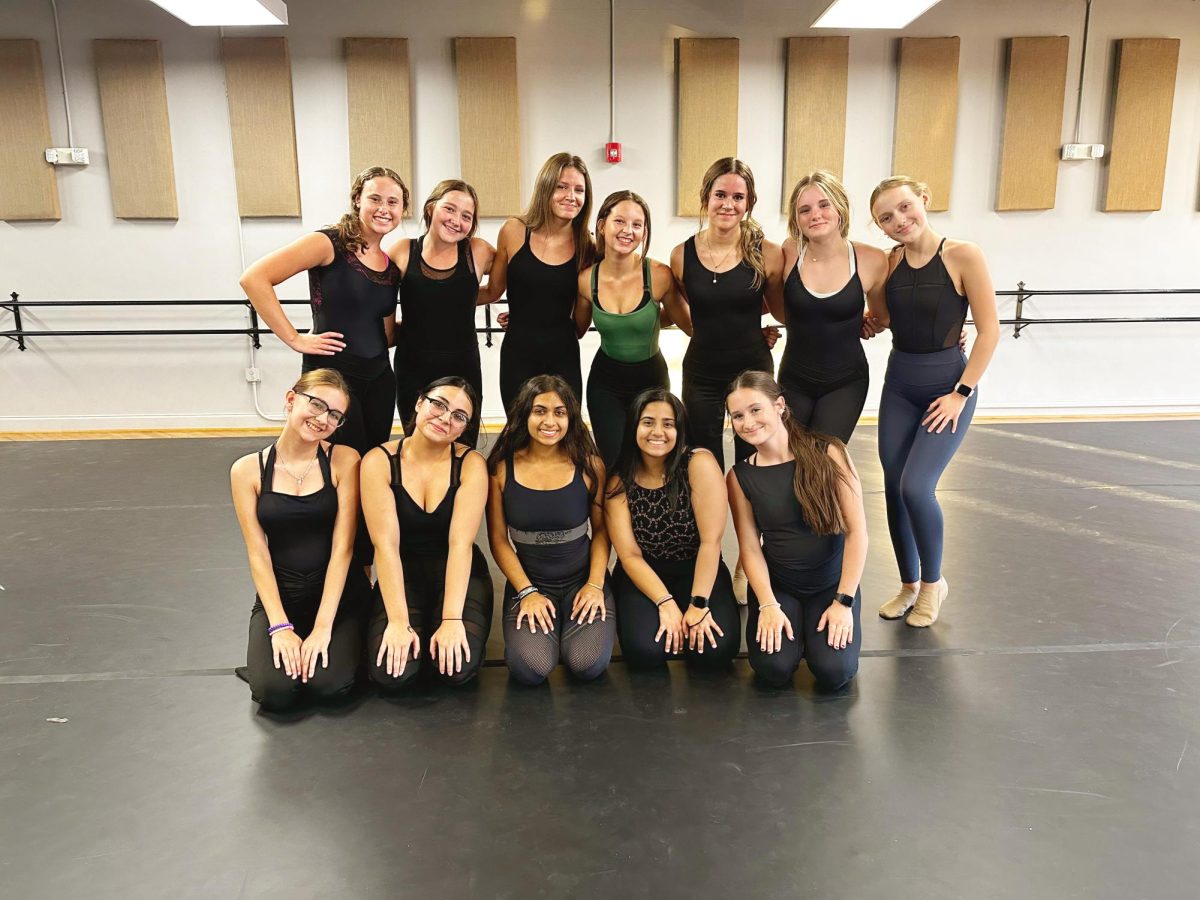 Several sophomores from Tunstall pose on the first day back at the Meredith Gravely School of Dance.