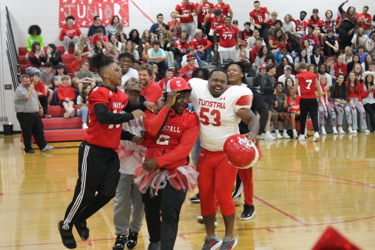 Brycen Pool after winning musical chairs.