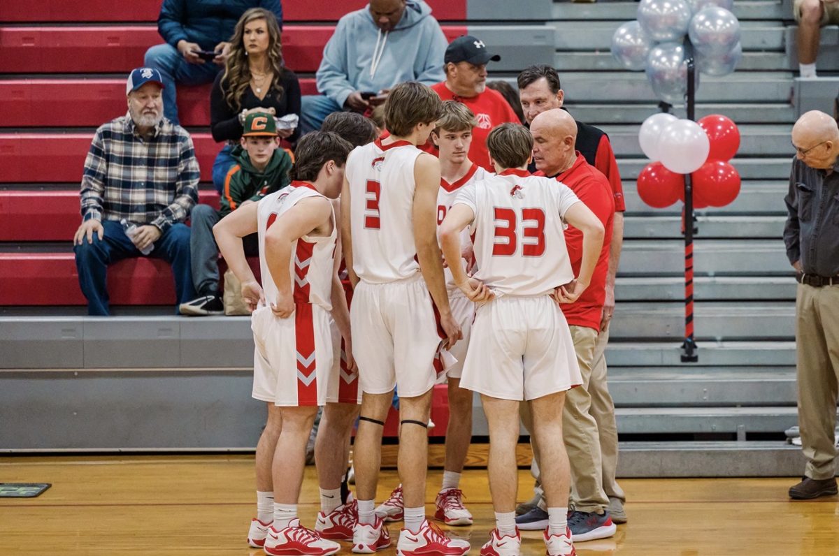 Seniors in their huddle before starting of their game against the Halifax Comets.