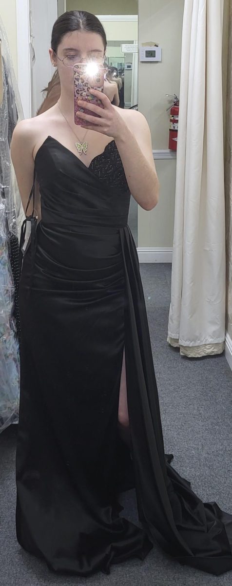 Senior Victoria Wade striking a pose in her second pick gown.