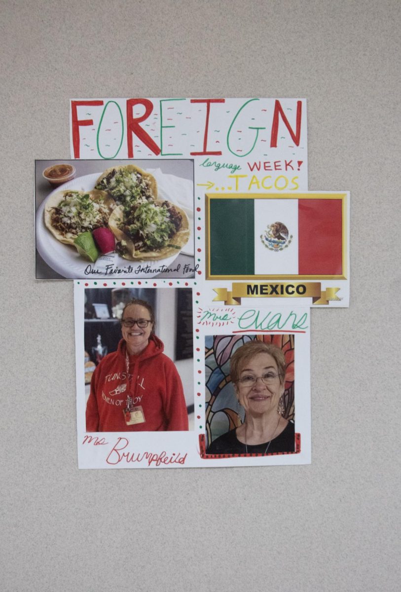 Ms. Brumfield and Mrs. Evans foreign language week poster 