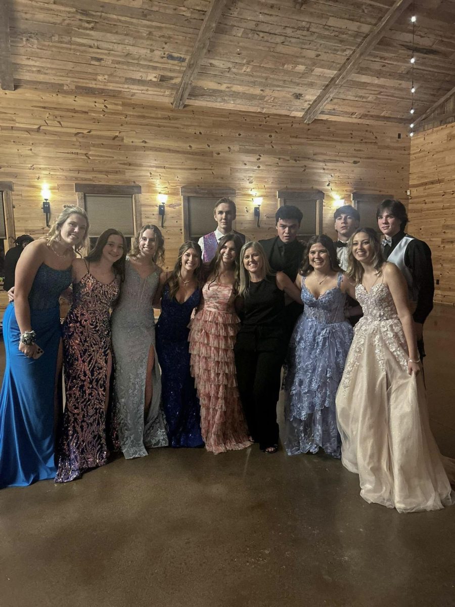Students posed with the Iconic Mrs. Kirby.