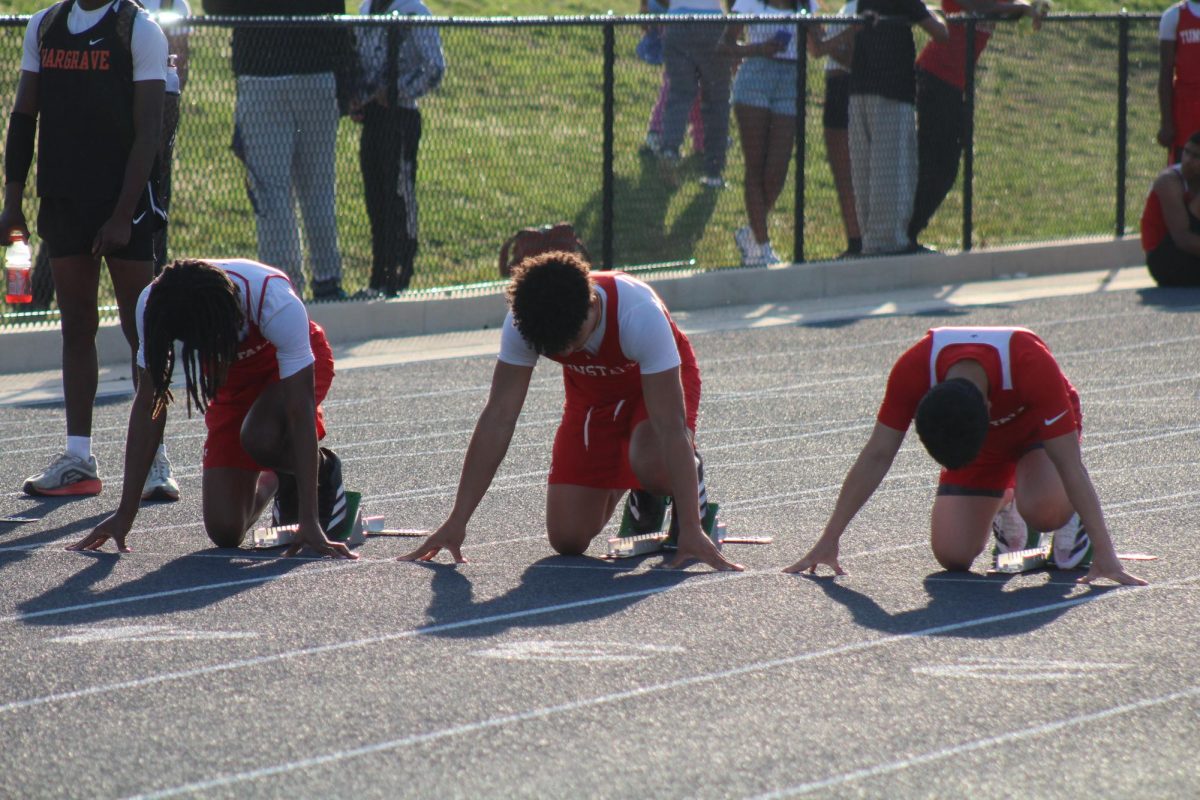 Tunstall track participates about to begin a race. 