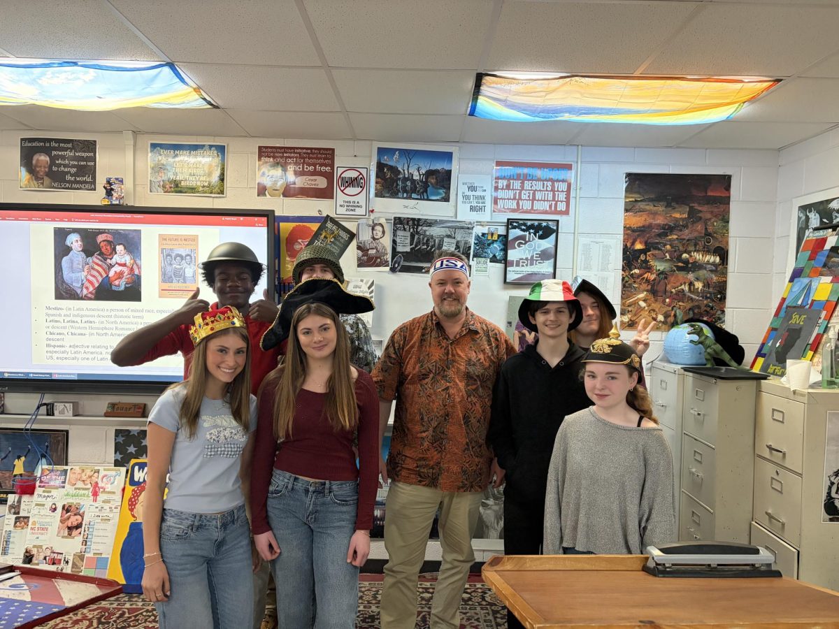Mr. Touart with his class