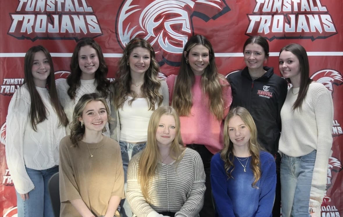 The following officers for the 25-26 school year. Front row from left: Carrington Kendrick, Erin Payne, and Emma Rojas. The back row from left: Lydia Davis, Madeline Davis, Bella Williamson, Adrey Stevens, Avery Tucker, and Rylee Tune